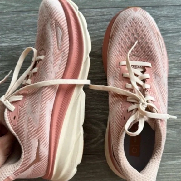 Hoka Women's Sandstone/Cream Running Shoes - Picture 9 of 10